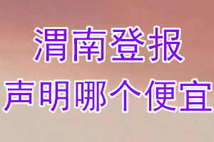 渭南登報聲明哪個便宜