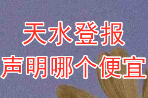 天水登報聲明哪個便宜